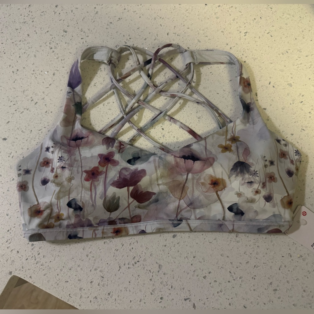 floral lululemon sports bra